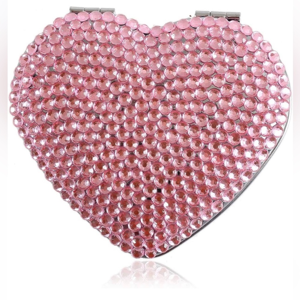Paris Hilton nwt light pink Barbie barbiecore heart compact double Mirror